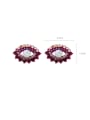 thumb Alloy With Rose Gold Plated Simplistic Evil Eye Stud Earrings 4