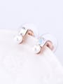 thumb Temperament Personality Simple Style Women Pearl stud Earring 1