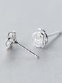 thumb S925 silver sweet rose stud cuff earring 2