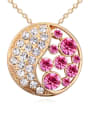 thumb Fashion Cubic austrian Crystals Round Pendant Alloy Necklace 2