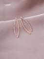 thumb Alloy With Platinum Plated Simplistic Micro-inlaid Line Curved Earrings 1