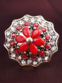 thumb Classical Retro Resin stones Crystals Flowery Alloy Ring 2