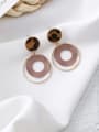 thumb Alloy With Rose Gold Plated  Retro leopard print Geometric Drop Earrings 2