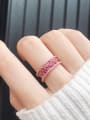 thumb Alloy With Rose Gold Plated Cute Heart Cubic Zirconia Rings 1