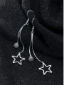thumb 925 Sterling Silver With Platinum Plated Personality Pentagram  Hook Earrings 4