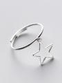 thumb Exquisite Star Shaped Rose Gold Plated S925 Silver Ring 1