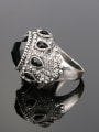 thumb Punk style Exaggerated Black Resin Stones Crystals Alloy Ring 3