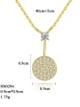 thumb Sterling Silver with AAA zircon plated 18K gold necklace 4