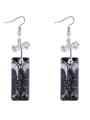 thumb Personalized Rectangular austrian Crystals Alloy Earrings 2