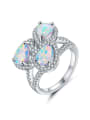 thumb Fashion Water Drop shaped Opal Stones Ring 1