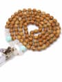 thumb Wooden Beads Crystal Retro Style Unisex Necklace 1