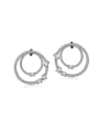 thumb Fashionable temperament circle and micro-inlay AAA zircon earring 0