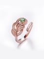 thumb Rose Gold Plated Feather Ring 0