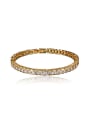 thumb Exquisite 18K Gold Plated Square Zircon Bracelet 0