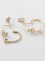 thumb Alloy With Imitation Gold Plated Simplistic Heart Drop Earrings 2