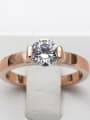 thumb Classical and Simple Engagement Ring with Zircon 3