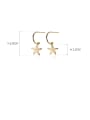 thumb 925 Sterling Silver With Gold Plated Simplistic Star Hook Earrings 3