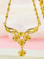thumb Copper Alloy 24K Gold Plated Ethnic style Flower Necklace 2