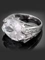 thumb Fashion Oval Crystal Cubic Rhinestones Copper Ring 1