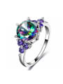 thumb Exquisite Multi-color Glass Beads Women Ring 0