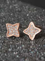 thumb Tiny Shiny Zirconias-covered Star 925 Silver Stud Earrings 2