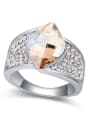 thumb Fashion Rhombus Cubic austrian Crystals Alloy Ring 3