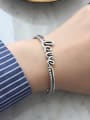 thumb Retro LOVE Silver Opening Bangle 1