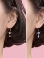thumb 925 Sterling Silver With Cubic Zirconia Fashion Star Hook Earrings 1