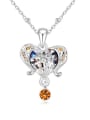 thumb Fashion austrian Crystals Heart Alloy Platinum Plated Necklace 2