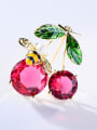 thumb Copper With Cubic Zirconia Cute Friut Cherry Brooches 0