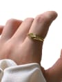 thumb 925 Sterling Silver With Gold Plated Simplistic Heart Free Size Rings 2