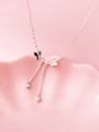 thumb 925 Sterling Silver With Platinum Plated Simplistic Butterfly Necklaces 0