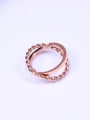 thumb Cross Twist Rose Gold Plated Ring 2