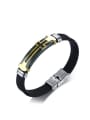 thumb Exquisite Cross Shaped Artificial Leather Silicone Bracelet 0
