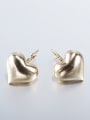 thumb Fashion 18K Gold Heart-shaped stud Earring 4