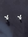 thumb 925 Sterling Silver With Cubic Zirconia  Cute rabbit Stud Earrings 4