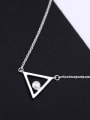 thumb Freshwater Pearl Triangle Silver Necklace 0