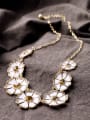 thumb Elegant Noble Flowers Shhaped Alloy Necklace 2