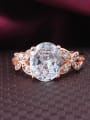 thumb All-match Rose Gold Plated Butterfly Shaped Zircon Ring 2