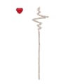 thumb Alloy With Gold Plated Simplistic Heart Threader Earrings 0
