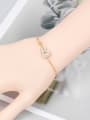 thumb Copper With Cubic Zirconia Cute violin  Bracelets 1