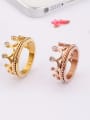 thumb Stainless Steel With Cubic Zirconia Trendy Crown Rings 1