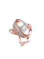 thumb Fashion Artificial Pearl Rhinestones Ring 0