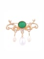 thumb Generous Artificial Pearls Alloy Brooch 0