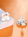 thumb Fresh Silver Plated leaf Shaped Earrings 1