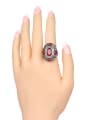 thumb Classical Retro style Ruby Resin stone Alloy Ring 1
