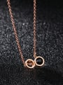 thumb Stainless Steel With Rose Gold Plated Fashion Round Necklaces 2