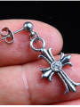 thumb Stainless Steel With Classic Cross Clip On Earrings 1