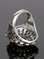 thumb Classical Retro style Ruby Resin stone Alloy Ring 3