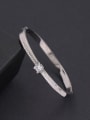 thumb Titanium steel Zirconium minimalist style bracelet 3